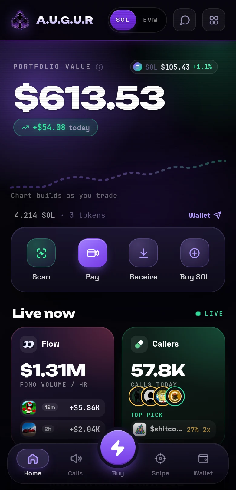 Home screen